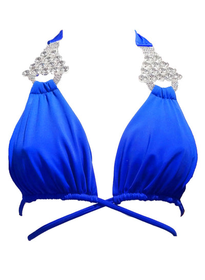 Nicole Halter Top - Blue - Regina's Desire Swimwear